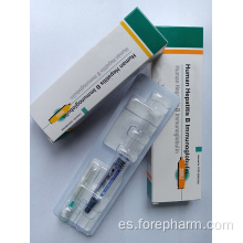 Inyección de productos terminado hepatitis b inmunoglobulina